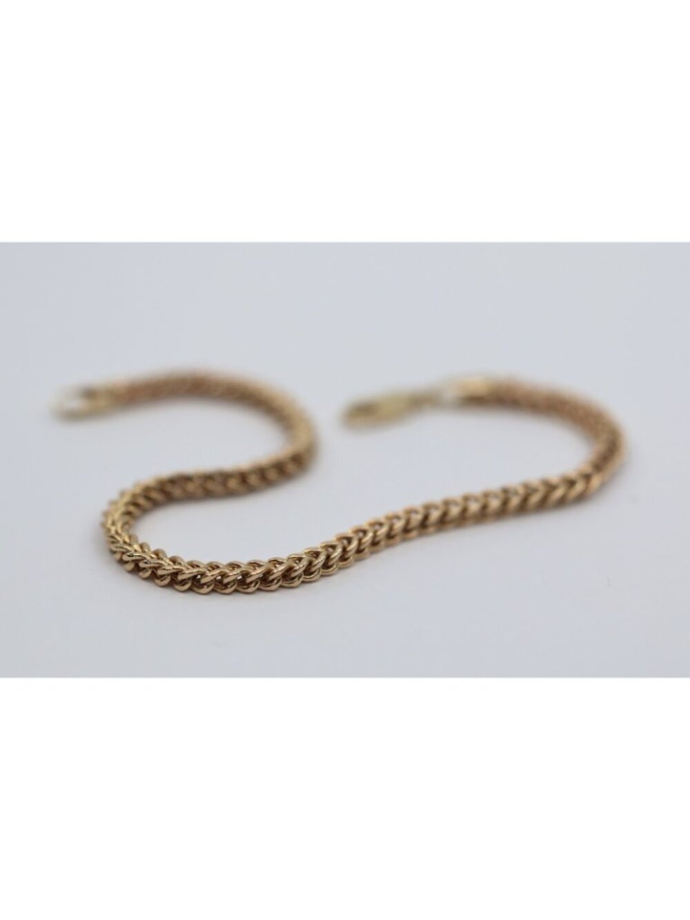 Beautiful 10K Karat Solid Yellow Gold Designer Franco Link Bracelet - 7" Length - Picture 9 of 13